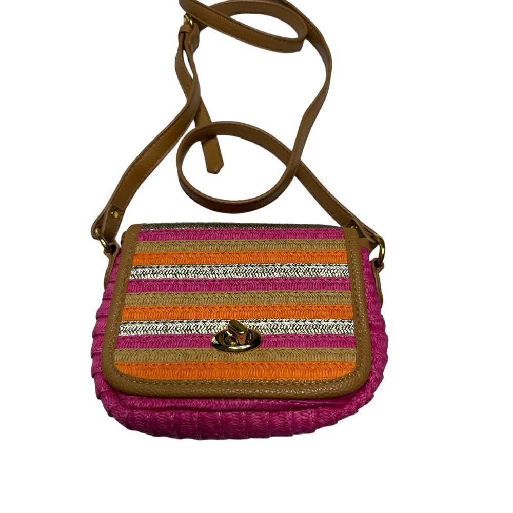 Sun & Sand Accessories small pink &‎ orange crossbody purse
